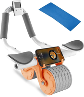 ab roller wheel   workout Abdominal Fitness Wheel for Core Muscles Training Automatic Rebound Ab Roller with Timer Ergonomic ...