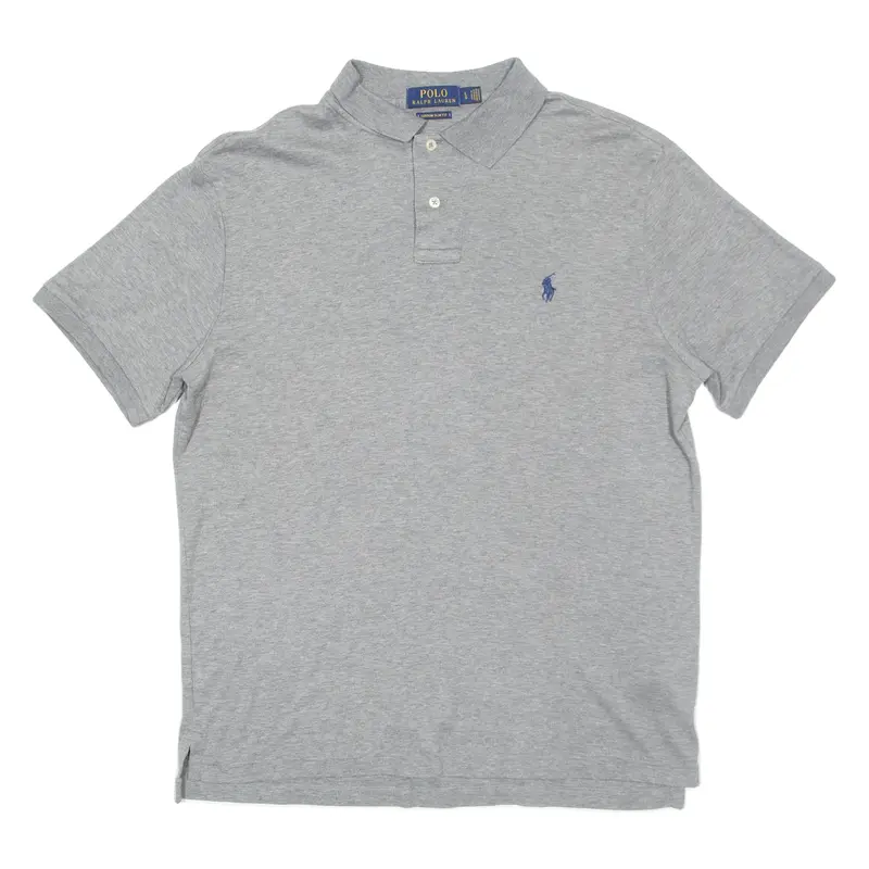 POLO RALPH LAUREN Slim Fit Mens Polo Shirt Grey L