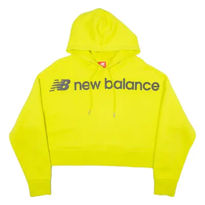 NEW BALANCE Cropped Womens Green Hoodie L