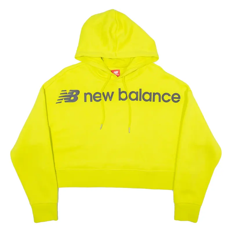 NEW BALANCE Cropped Womens Green Hoodie L