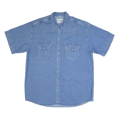 SWITCHER Mens Denim Shirt Blue L