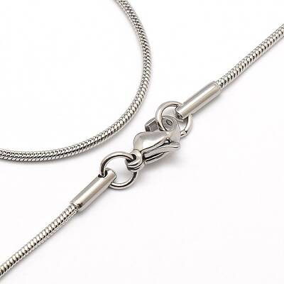 Tarnish Resistant Trendy Men's 304 Stainless Steel Snake Chain Necklaces