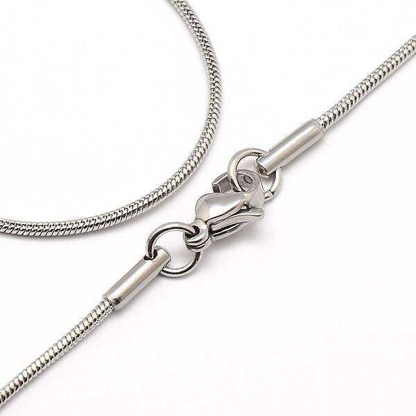 Tarnish Resistant Trendy Men's 304 Stainless Steel Snake Chain Necklaces