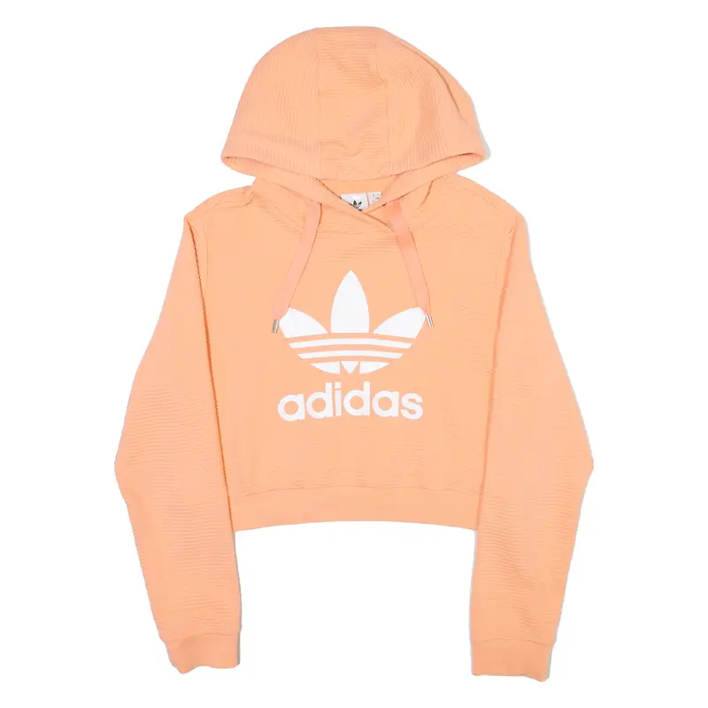 ADIDAS ORIGINALS Cropped Womens Pink Hoodie UK 12