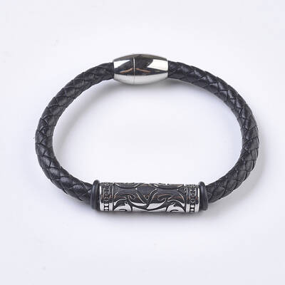 Men's Braided Leather Cord Bracelets