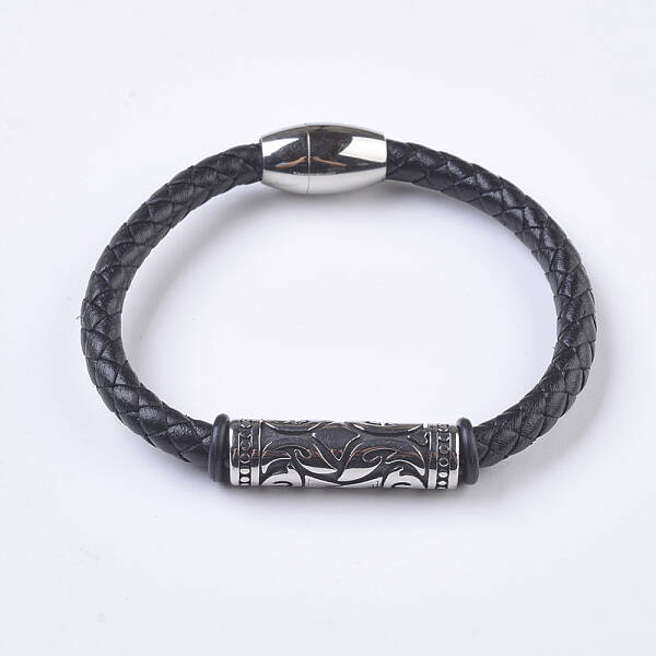 Men's Braided Leather Cord Bracelets