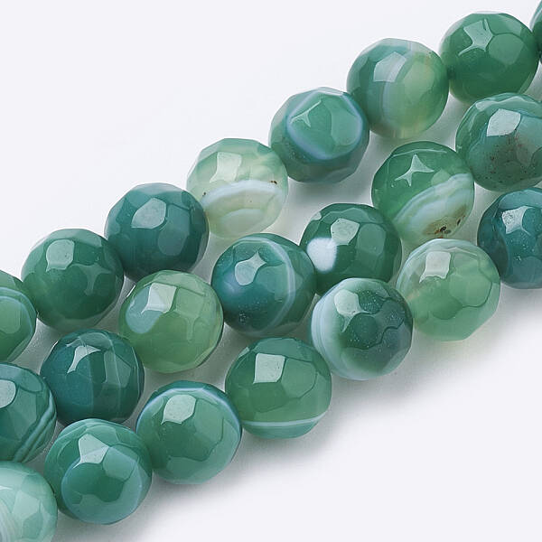 Natural Striped Agate/Banded Agate Beads Strands