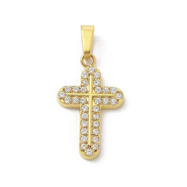 Ion Plating(IP) 304 Stainless Steel Micro Pave Cubic Zirconia Pendants