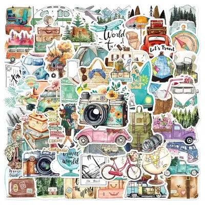 Outdoor Travel Series Graffiti Sticker, DIY Creative Waterproof Decorative Durable Adhesive Stickers, Home Decor Products, St...