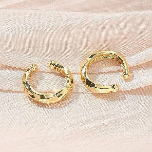 Rack Plating Brass Chunky Cuff Earrings for Women