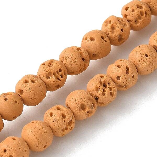 Synthetic Lava Rock Dyed Beads Strands