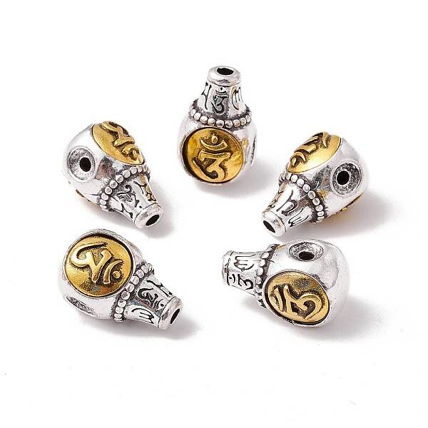 Chakra Rack Plating Tibetan Style Alloy 3-Hole Guru Beads