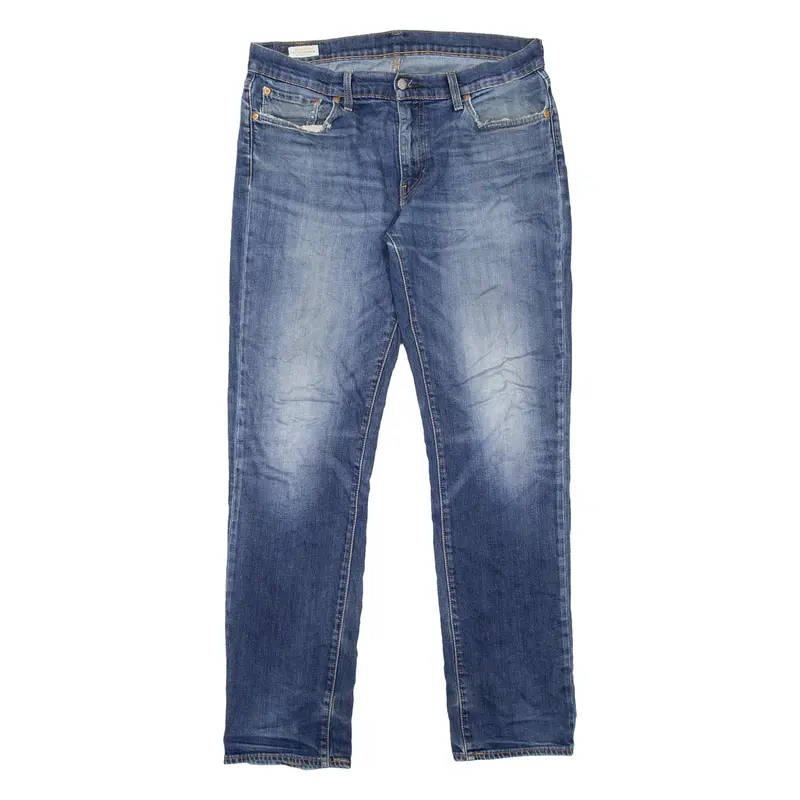 LEVI'S 541 Jeans BIG E Mens Blue Athletic Tapered Stone Wash W36 L32
