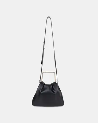 ?? Poppy Corn Leather Bag | Color: Black