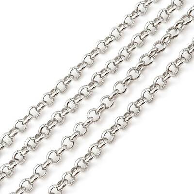 Anti-Tarnish Rhodium Plated 925 Sterling Silver Rolo Chains
