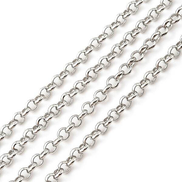 Anti-Tarnish Rhodium Plated 925 Sterling Silver Rolo Chains