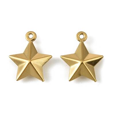 304 Stainless Steel Charms. Star Charm