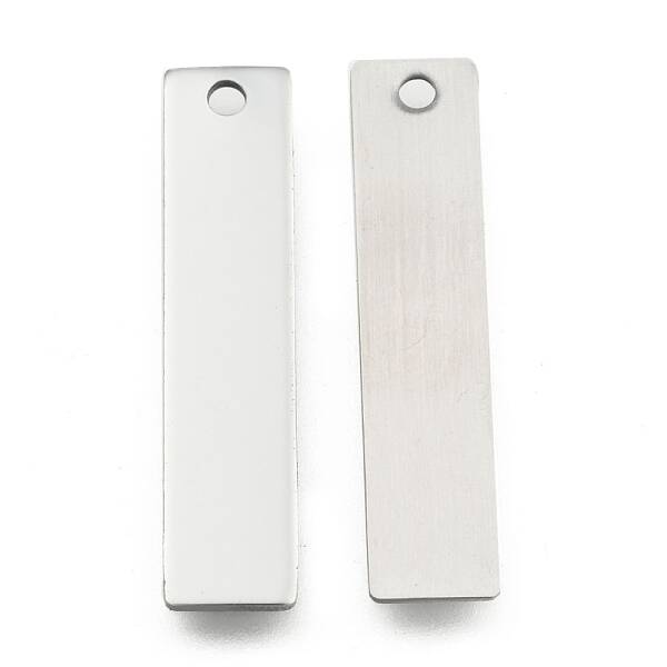Tarnish Resistant 201 Stainless Steel Rectangle Stamping Blank Tag Pendants
