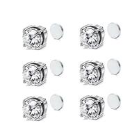 Stainless Steel Magnetic Stud Earrings Not Easy to Fall off for Men Women 1 Pair / 2 Pair Non Piercing Painless Hypoallergeni...