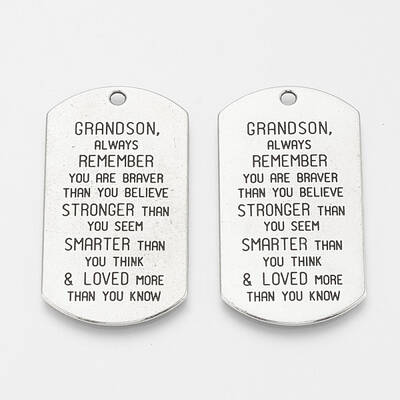 Tibetan Style Alloy Quote Pendants