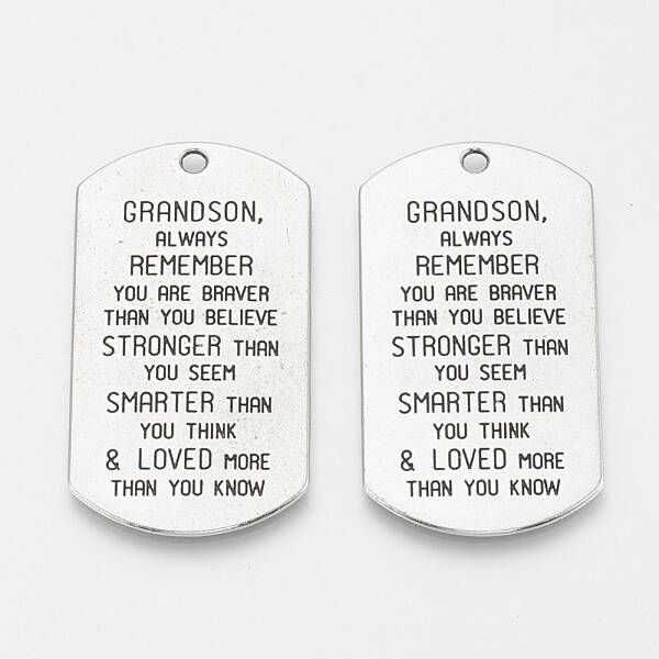 Tibetan Style Alloy Quote Pendants