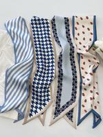 Boho Style Hair Band, Long Silk Scarves & Striped Pattern Hair Band, Multi-use Hair Accessories for Women & Girls, Bandanas, ...