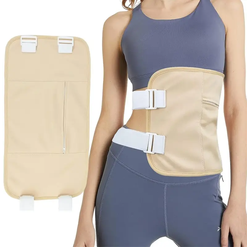 Waist Castor Oil Pack without Castor Oil, Organic Castor Oil Wrap with Adjustable Band & Pocket, Reusable Body Care Castor Oi...