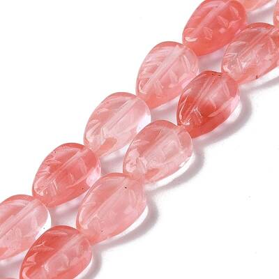Cherry Quartz Glass Beads Strands