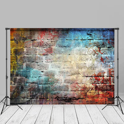 Brick Wall Shabby Art Painting Photography Backdrop - Aperturee