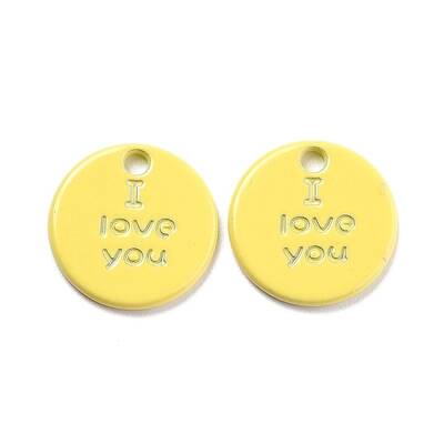 Alloy Spray Painted Charms