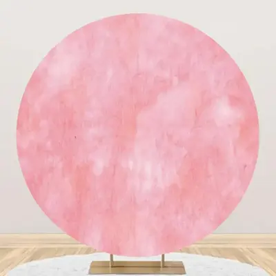 Circle Elegant Pink Abstract Texture Birthday Backdrop - Aperturee