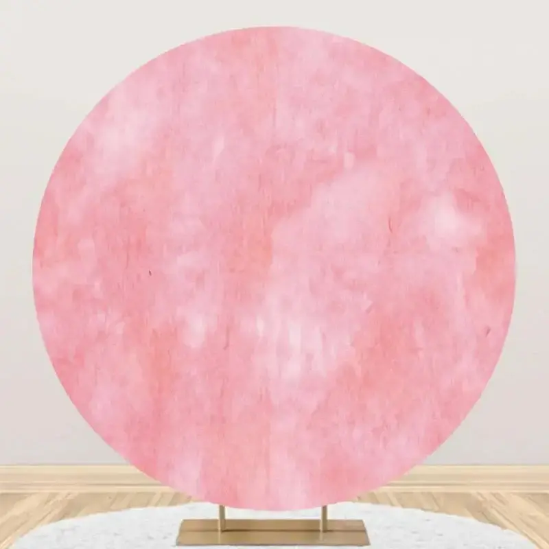 Circle Elegant Pink Abstract Texture Birthday Backdrop - Aperturee