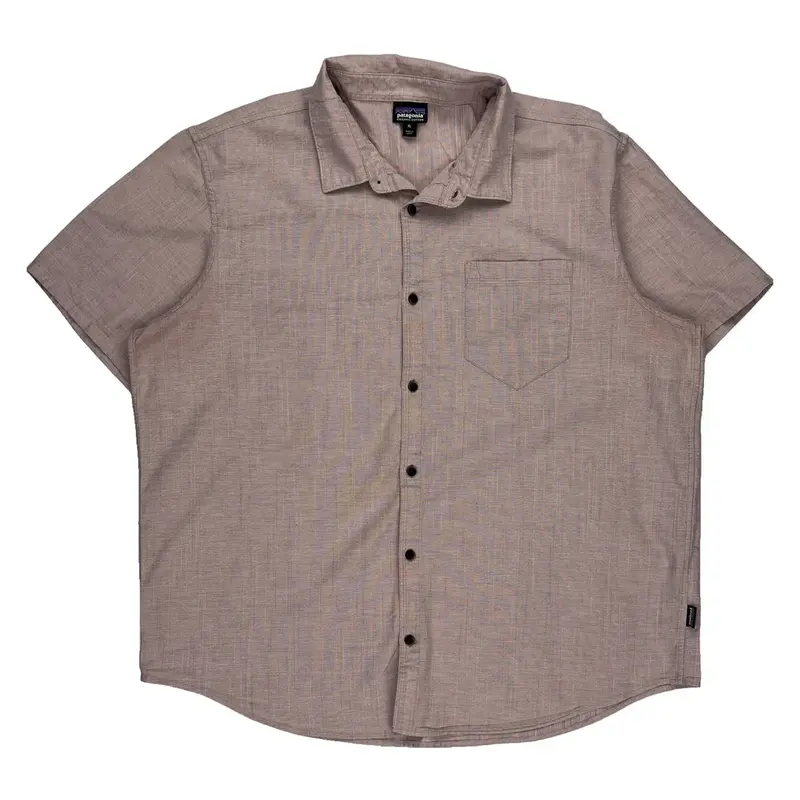 Patagonia Short Sleeve Shirt - XL Pink Cotton