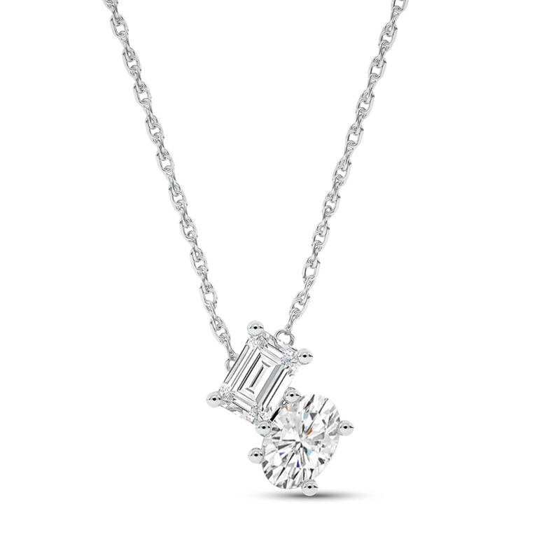 Two Entwined Souls Lab Grown Diamond Necklace | 14K White Gold 1/2 ct. tw.