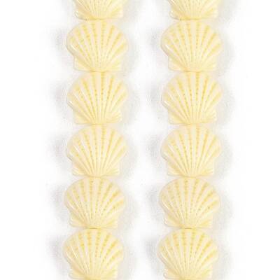 Synthetic Coral Dyed Carved Beads Strands