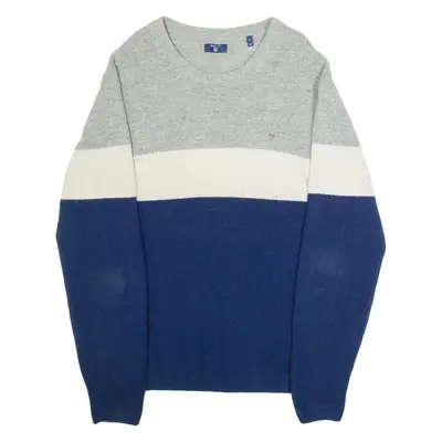 GANT Mens Jumper Blue Tight Knit Wool XL