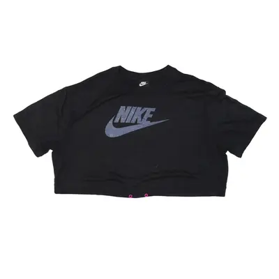 NIKE Cropped Sweatshirt Black Womens XL