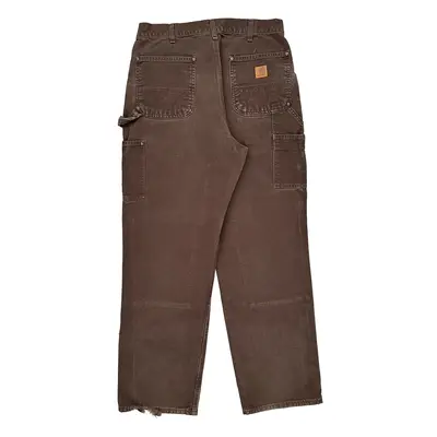 Carhartt Double Knee Carpenter Trousers - 34? Waist Brown Cotton