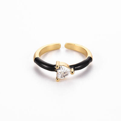 Brass Enamel Cuff Rings