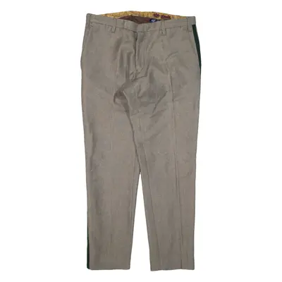 MEINDL Womens Trousers Green Regular Tapered Linen W32 L28