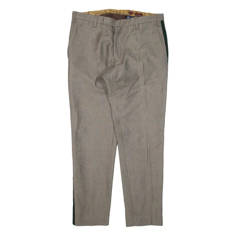 MEINDL Womens Trousers Green Regular Tapered Linen W32 L28