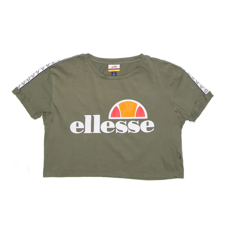 ELLESSE Cropped Sports Green Short Sleeve T-Shirt Womens S