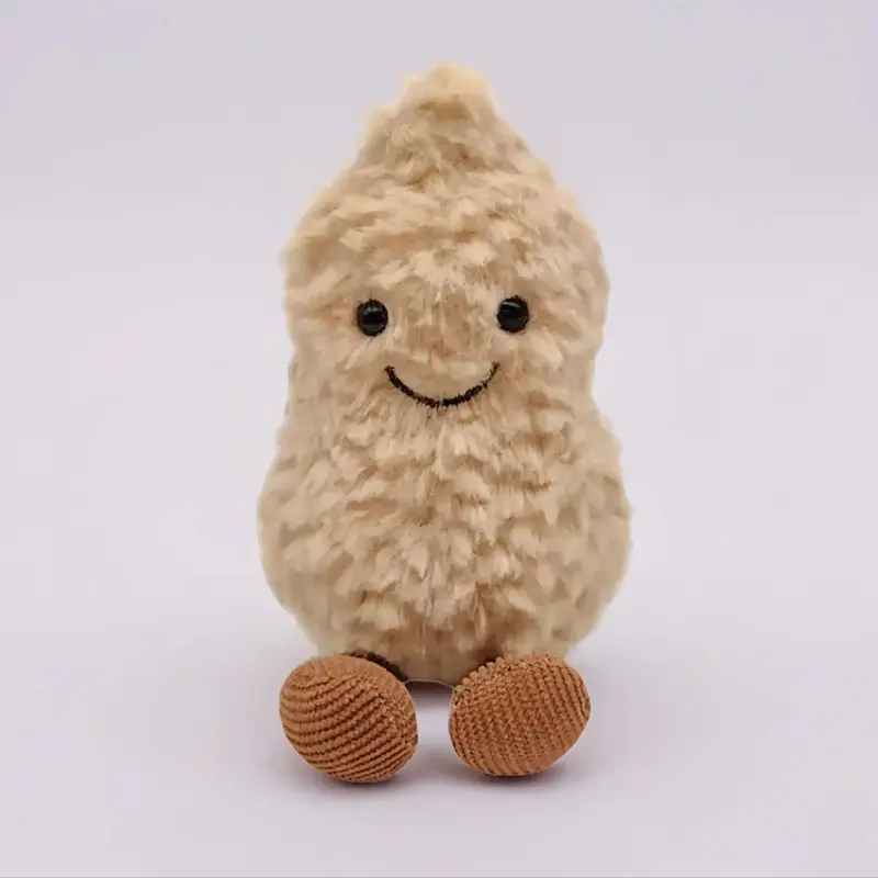 Cute Peanut Shaped Plush Toy, Soft Stuffed Animals Smile Peanut Plush Toy, Nut Food Plushie Pillow Doll, Party Favor Toys