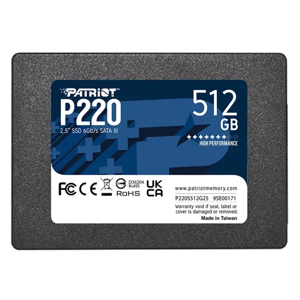 P220S512G25 Patriot P220 Series 512GB SATA 6Gb/s 2.5-Inch Solid State Drive