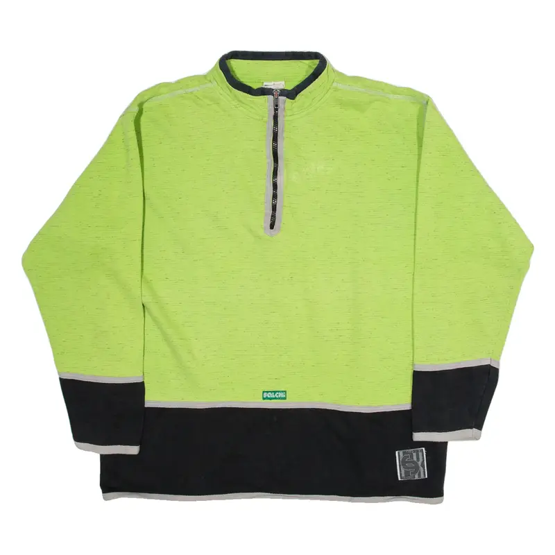 FALCHI Womens Sweatshirt Green 1/4 Zip XL