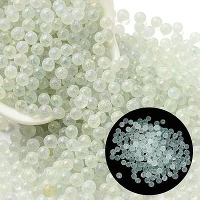 Luminous Glow in the Dark Transparent Glass Round Beads