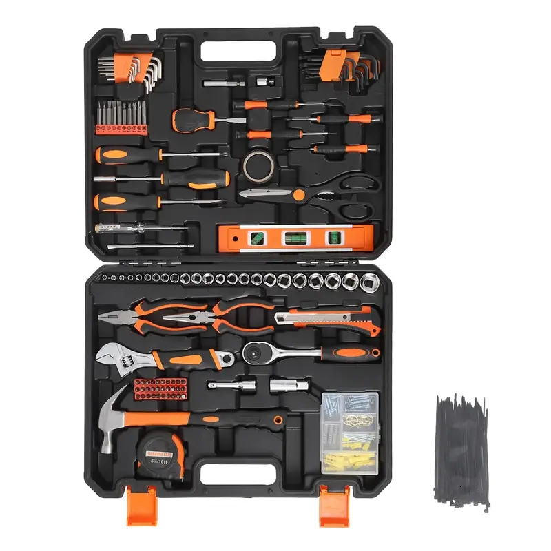 Garvee 247PCS Household Tool Set with Storage Case, 247 Essential Tools, Soft-Grip Handles, Premium Steel, Dirt-Resistant Cas...