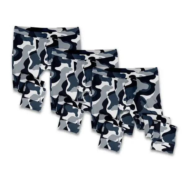 The Camo Long John Set 3-Pack | Color: Blue Camo | Size: M | 31-33″