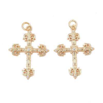 Brass Micro Pave Cubic Zirconia Pendants