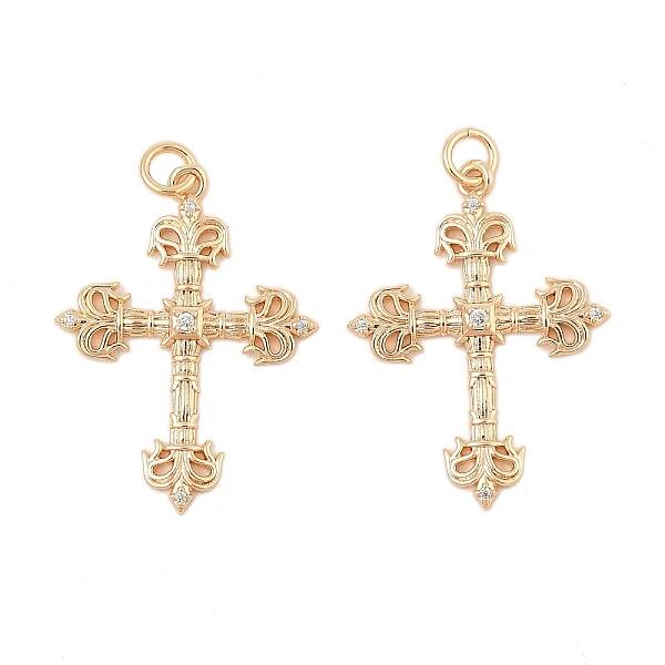 Brass Micro Pave Cubic Zirconia Pendants